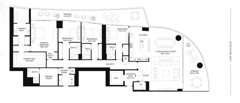 St. Regis Residences Brickell Miami Floor Plan Residence A 7-18