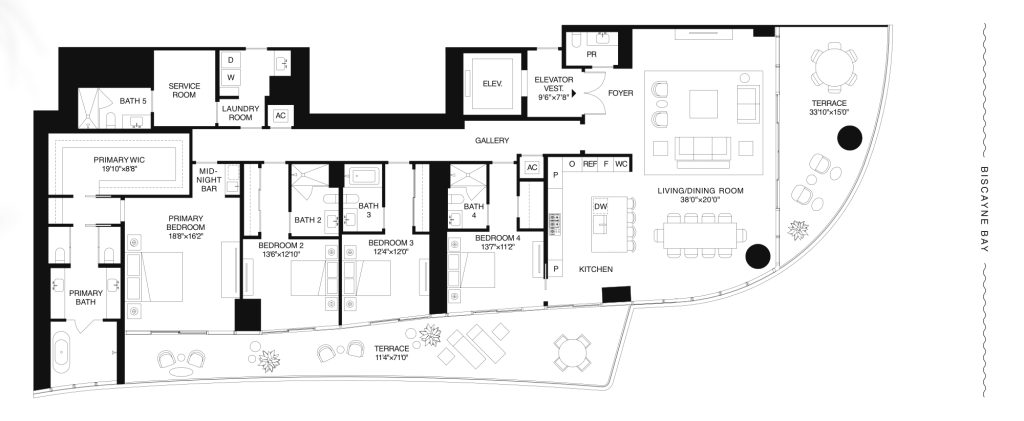 St. Regis Residences Brickell Miami Floor Plan Residence B 7-18