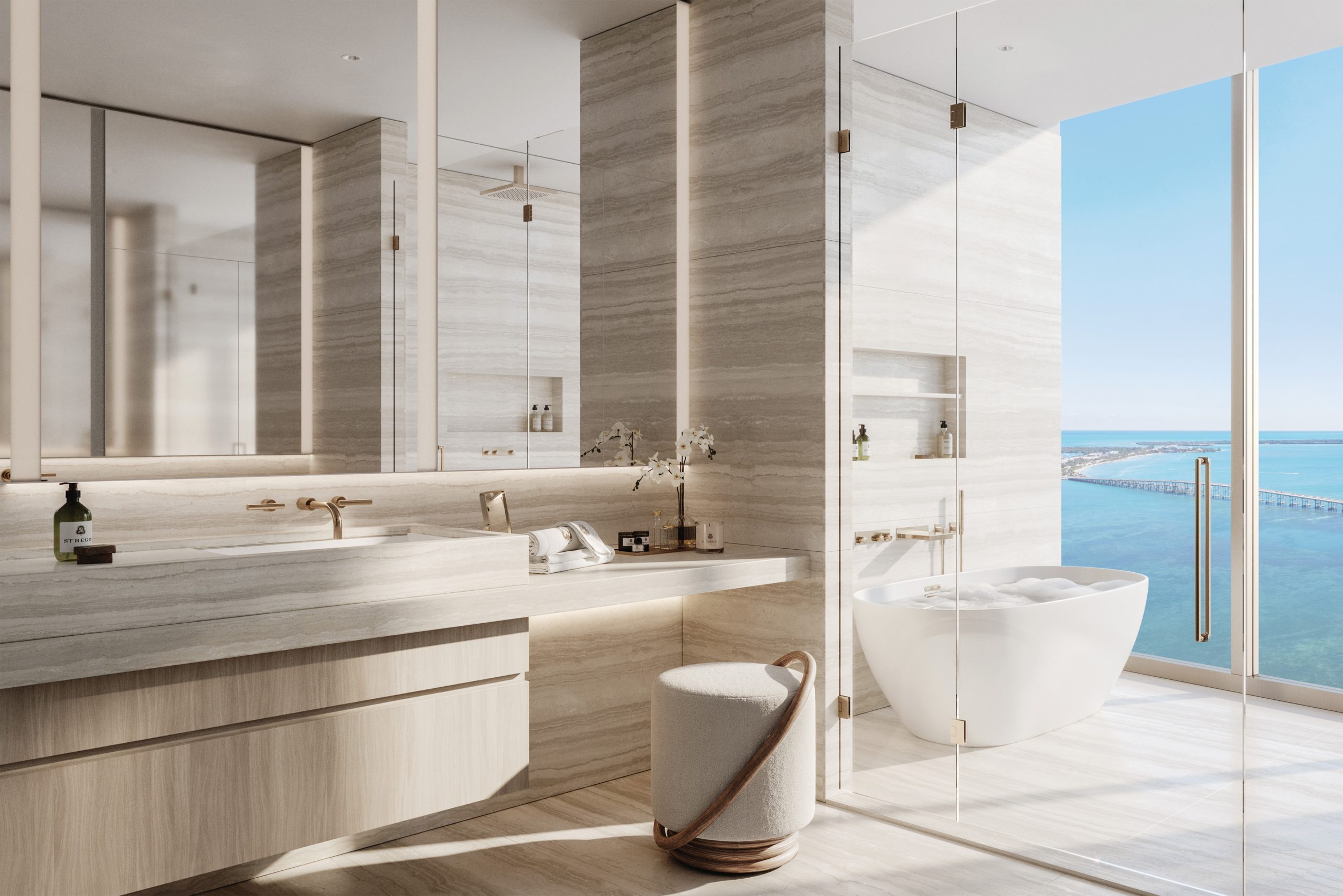 St. Regis Residences Brickell Miami - primary bathroom