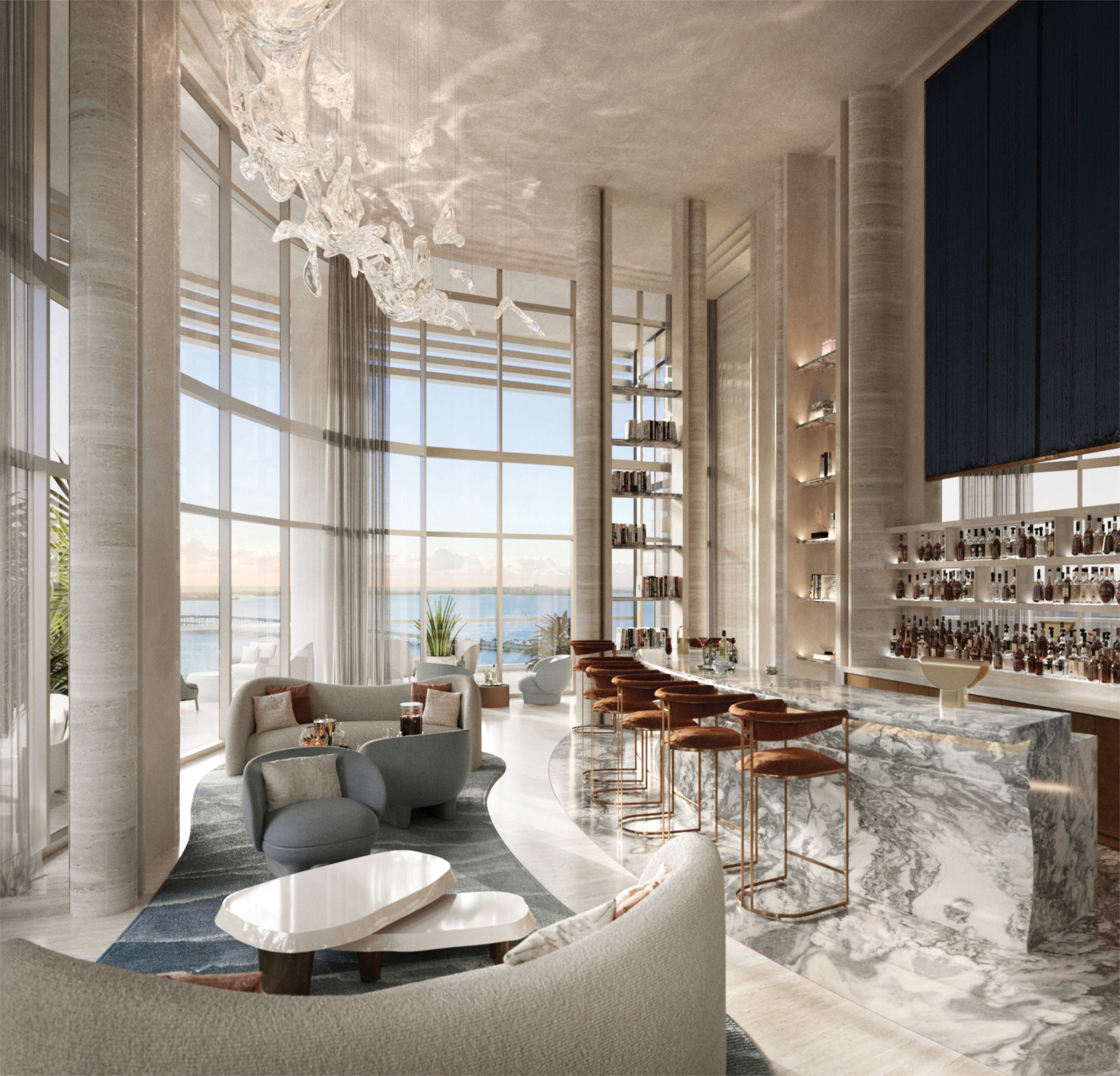 St. Regis Residences Brickell Miami - skybar and lounge